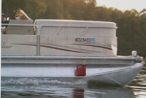 pontoon with gas container